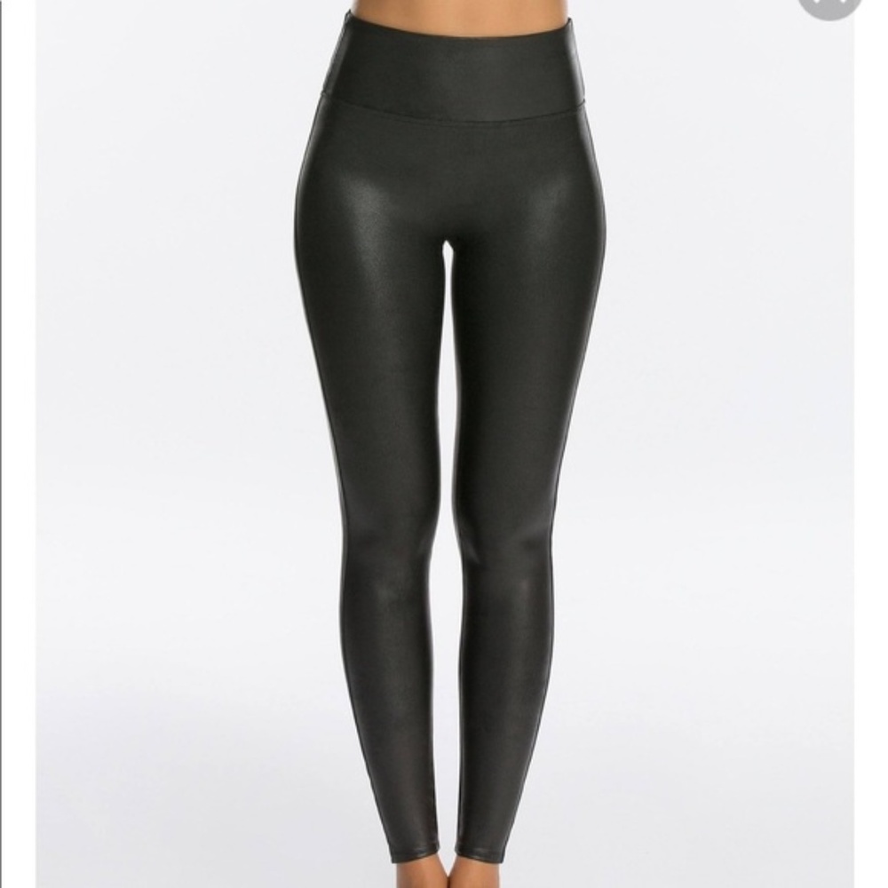 Spanx Faux Leather leggings, S, M black, 26"